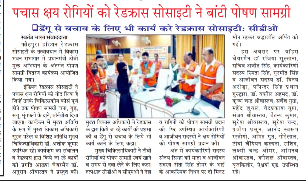 Distribution of Nutrition Food Of TB patient 