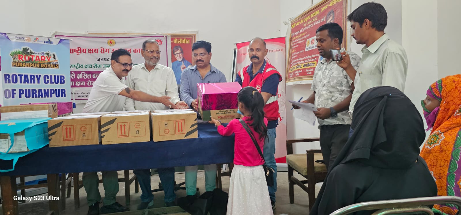 Nutrition kit distribution at tb hospital pilibhit 